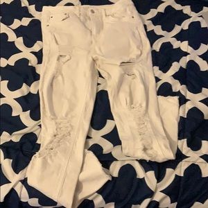 Wild Falble white skinny ripped jeans